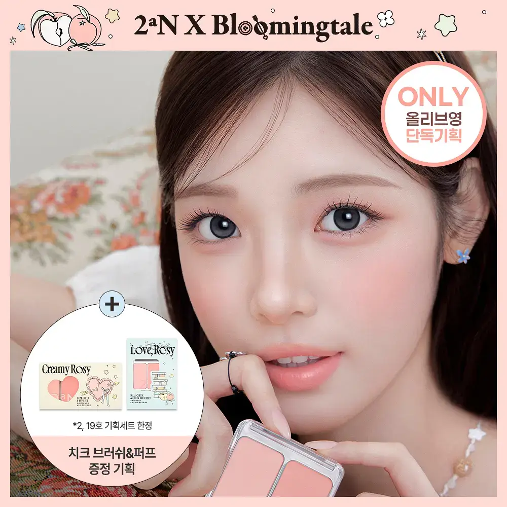 [블루밍테일콜라보] 투에이엔 듀얼치크 19 colors (기획/단품)